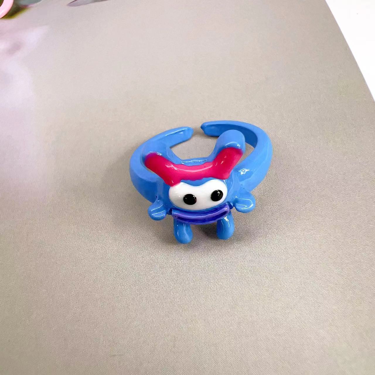 Children's Cute Alloy Dripping Oil Cartoon Opening Adjustable Rings