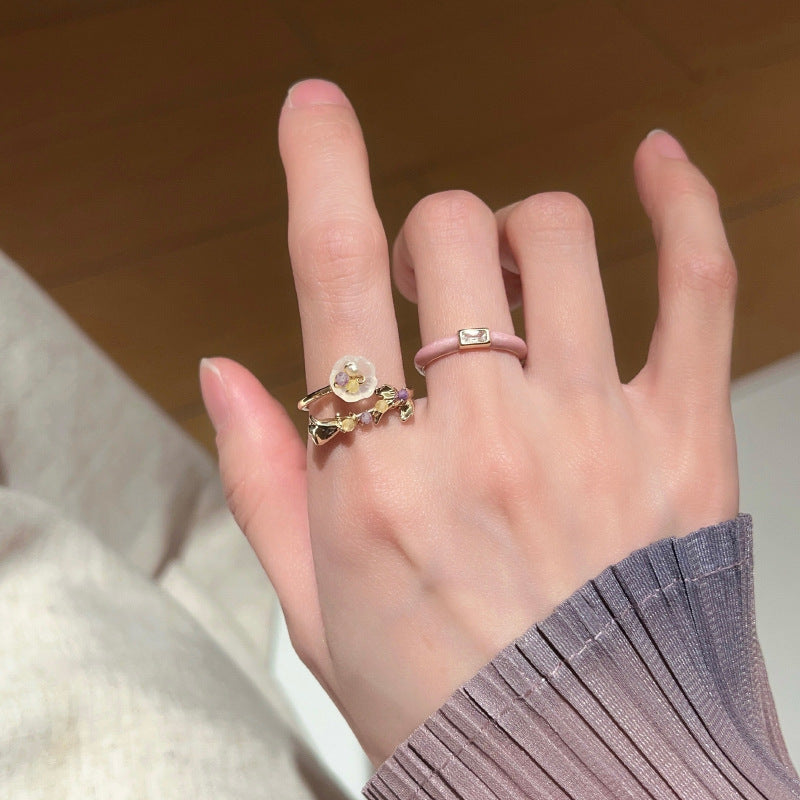 Women's Fritillary Butterfly Enamel For Fashion Unique Rings