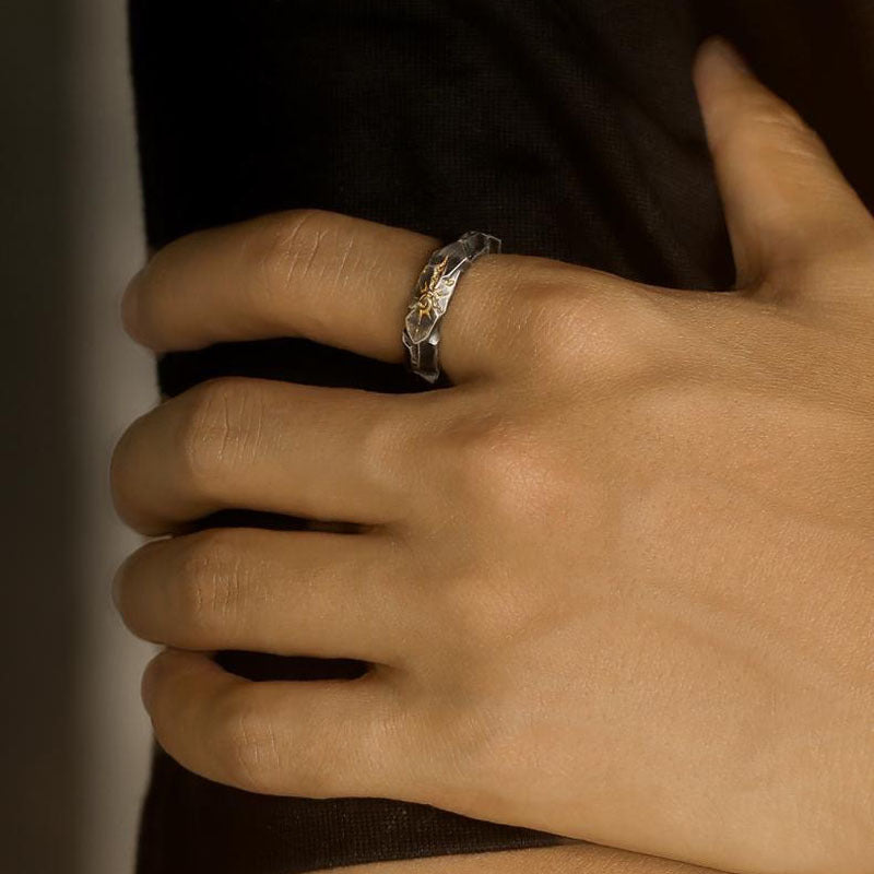 Men's Stone Self-discipline Fashion Imitation Sier Boys High Rings