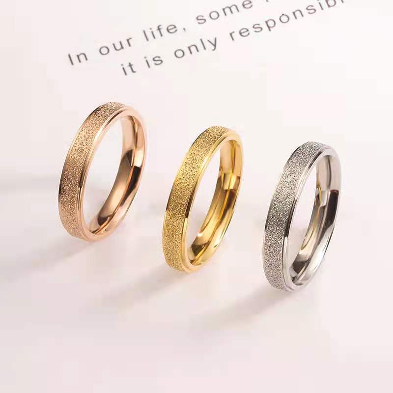 Sand Female Good-looking Frosted Simple Fashion Rings