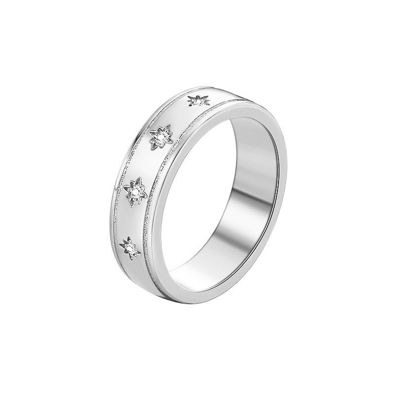 Women's Retro High-grade Design For Graceful Fashionable Micro Inlaid Zircon Rings