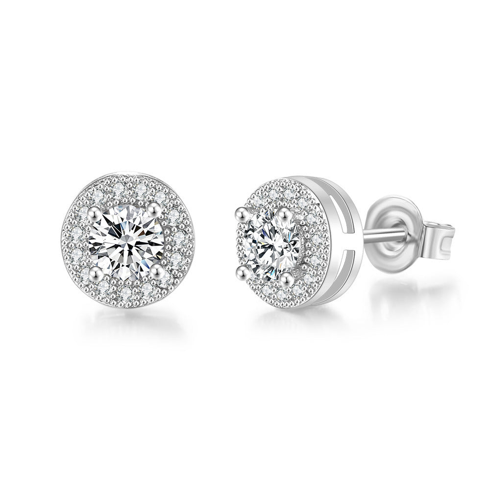 Men's Round Full Diamond Hip Hop Zircon Rings