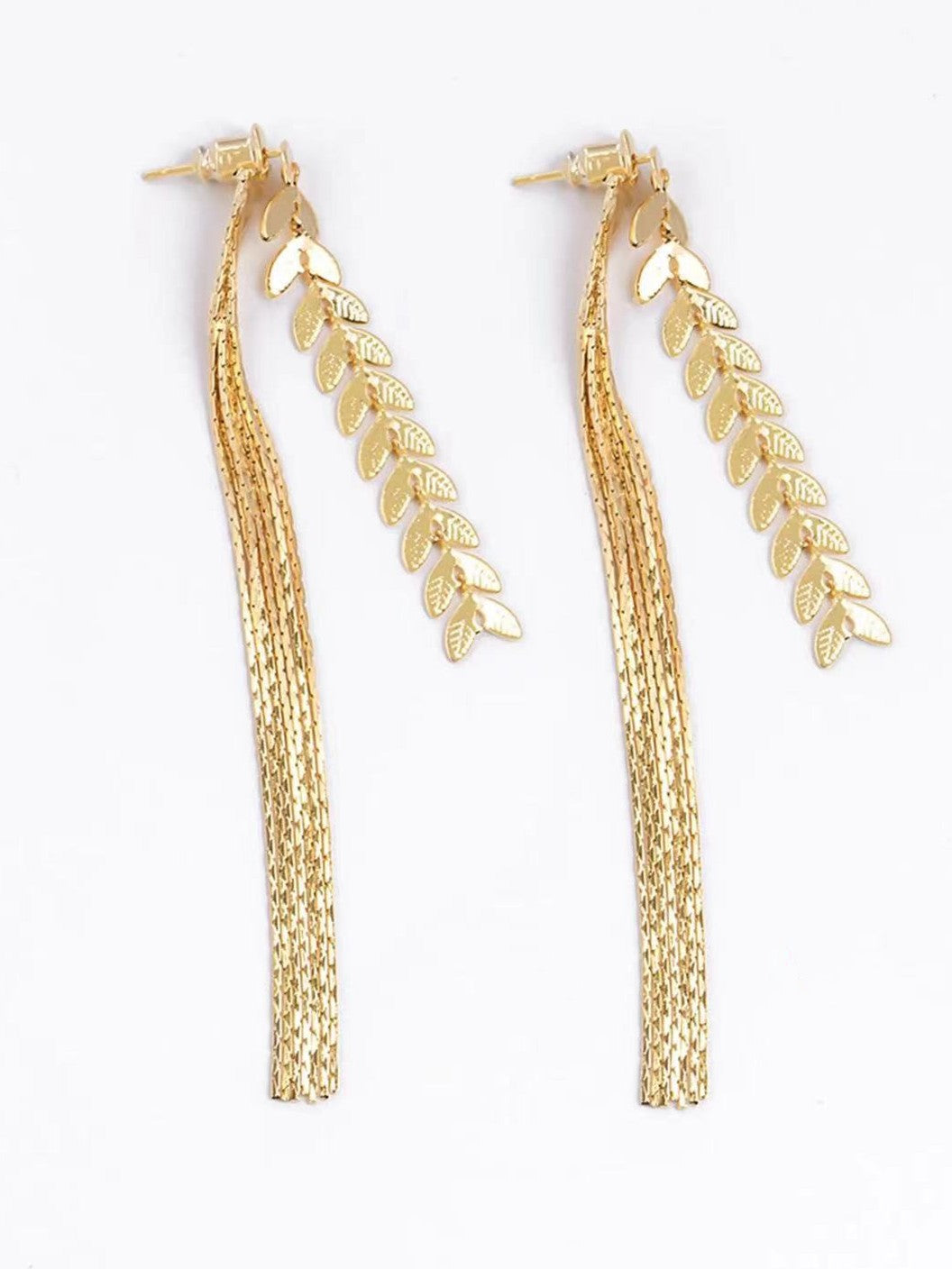 Tassel High-grade Sier Needle Metal Light Luxury Pearl Earrings