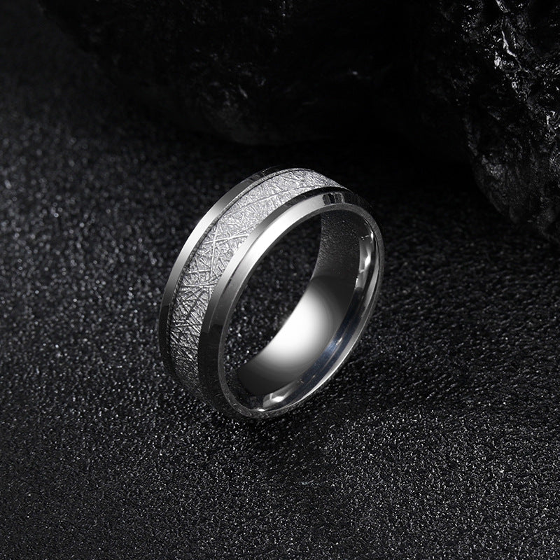 Men's Ice Silk Foil Titanium Steel Fog Rings