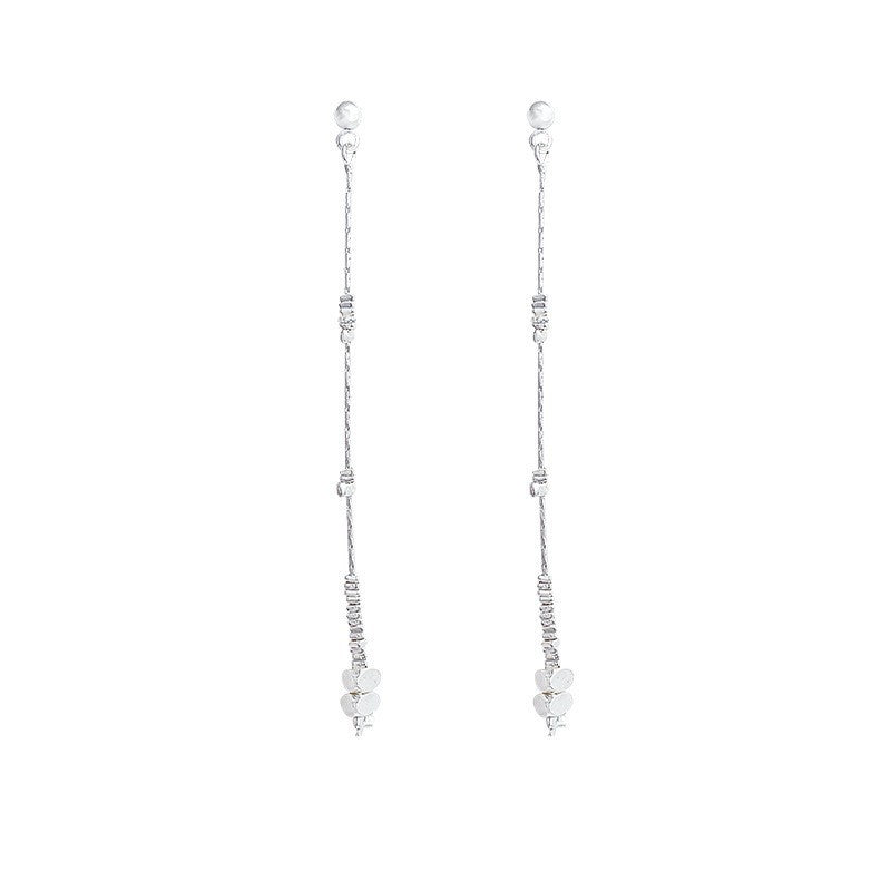 Sier Needle Cool Lady Temperament Butterfly Earrings