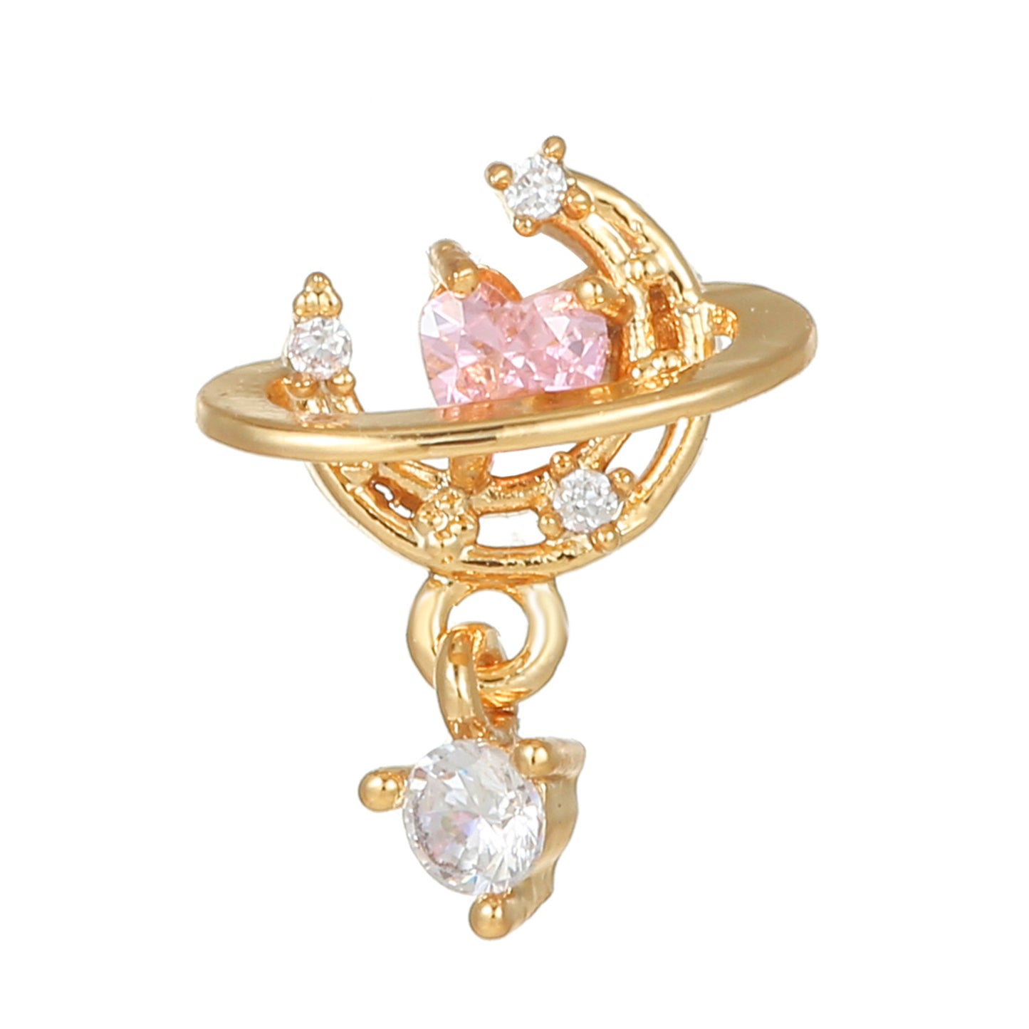 Flower Ear Bone Stainless Steel Thin Rings