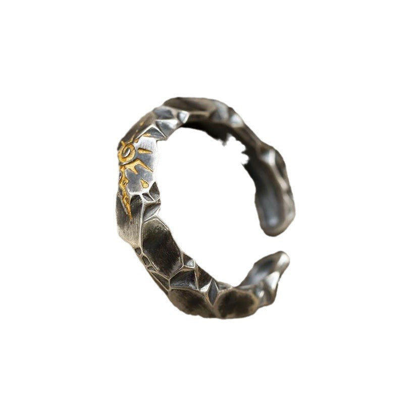 Men's Stone Self-discipline Fashion Imitation Sier Boys High Rings
