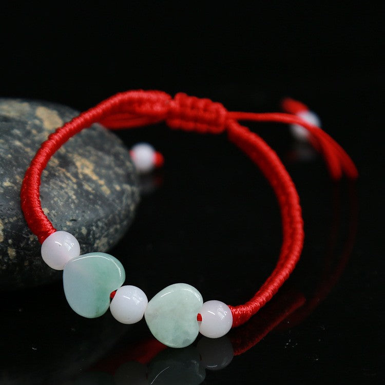 Jade Red Rope Wrist String Hand-woven Bracelets