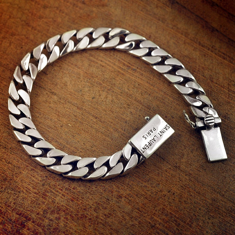 Women's & Men's Simple Punk Nude Weaving Cuban Bolt Couple Tank Bracelets