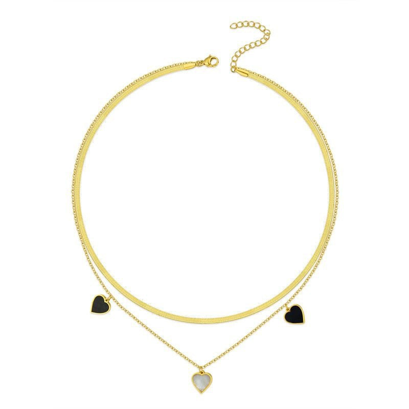 Luxury Titanium Steel Heart Female Niche Bracelets