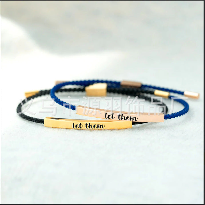 Inspirational Tubular Personalized Adjustable Hand Woven Bracelets