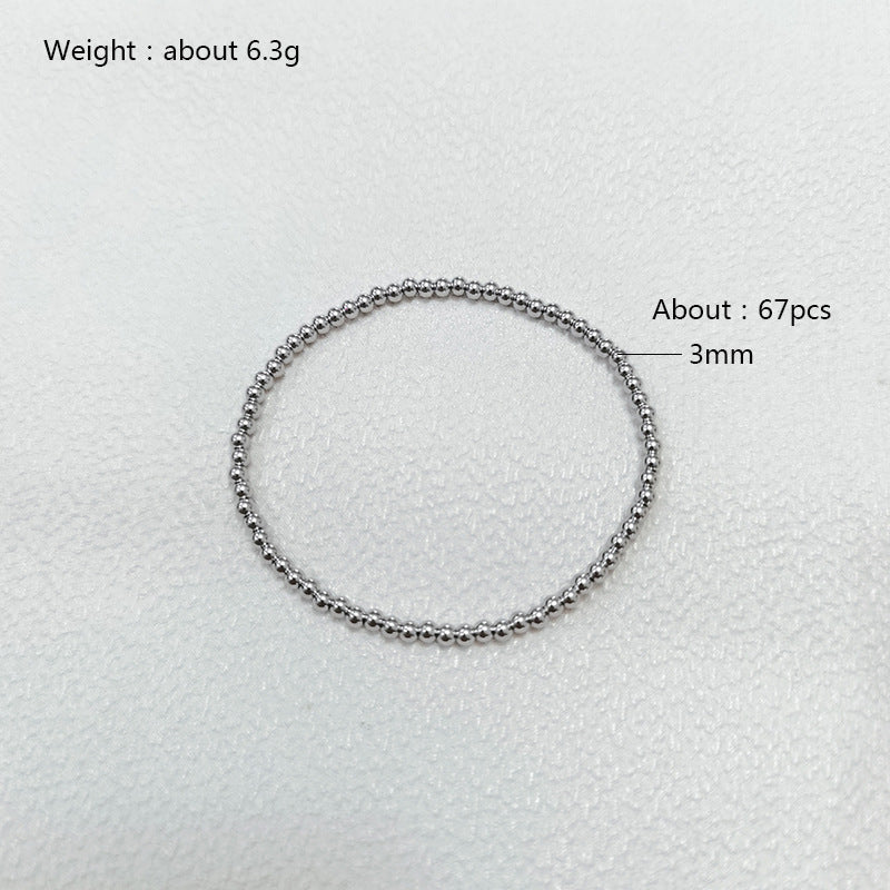 Men's Simple Fashion Steel Ball Material Elastic Bracelets