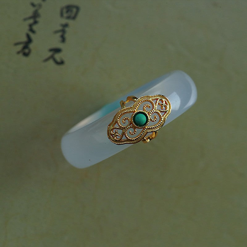 Gao Bing White Chalcedony High Sense Rings