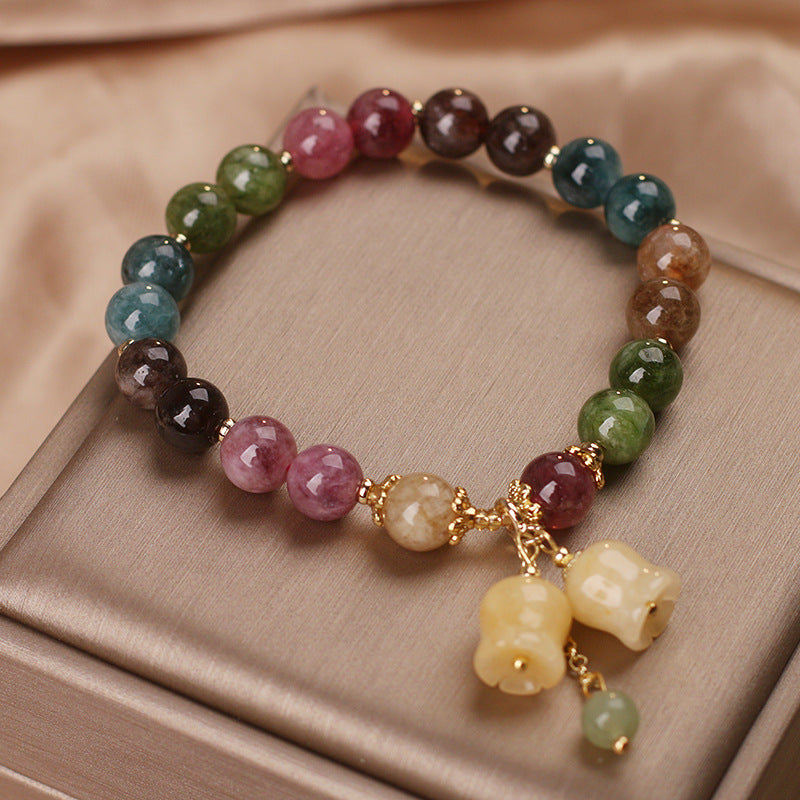 Niche Natural Optimized Tourmaline Female Lily Bracelets