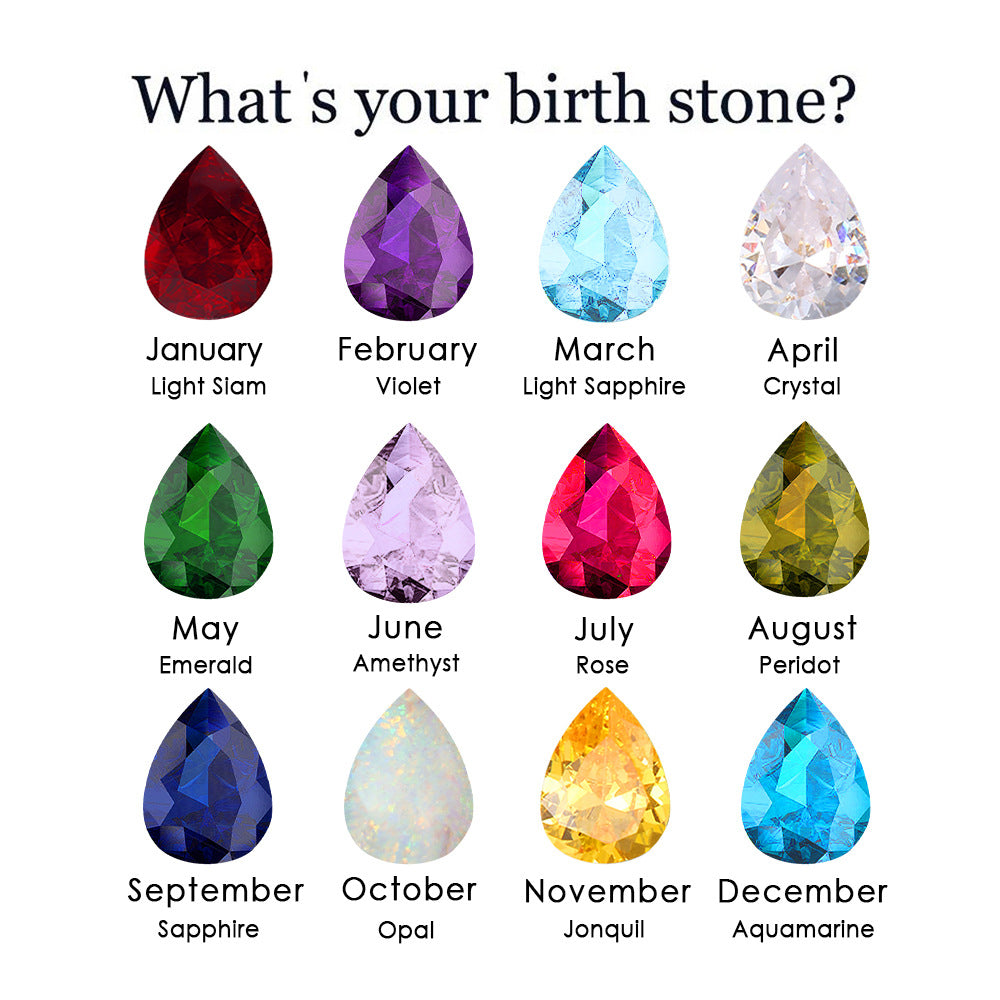 Zircon Month Birthstone Birthstones Vacuum Electroplating Necklaces