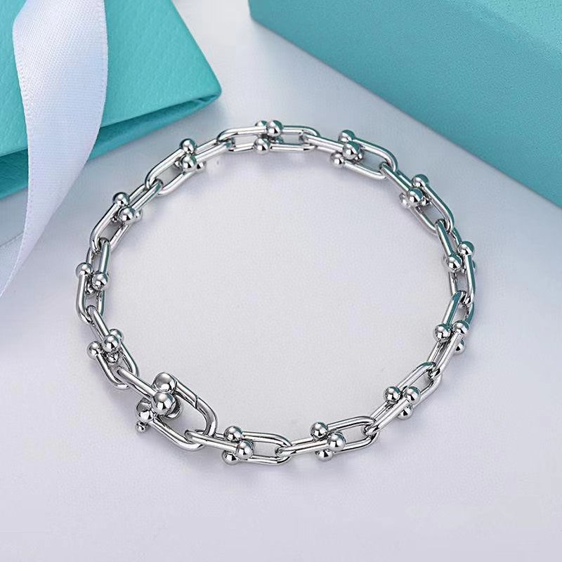 Chain White Copper Plated Rose Gold Bracelets