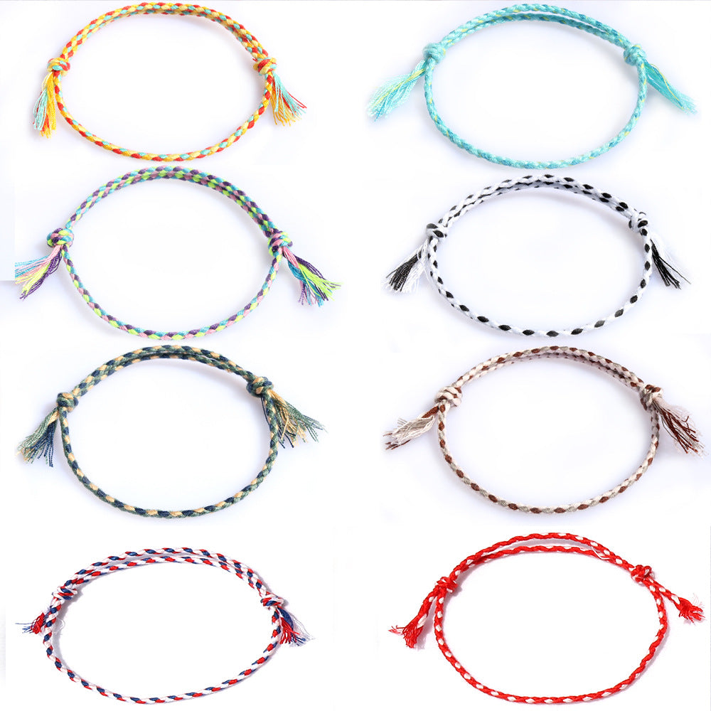 Hand-woven Tibetan Hand Rub Thread Carrying Bracelets