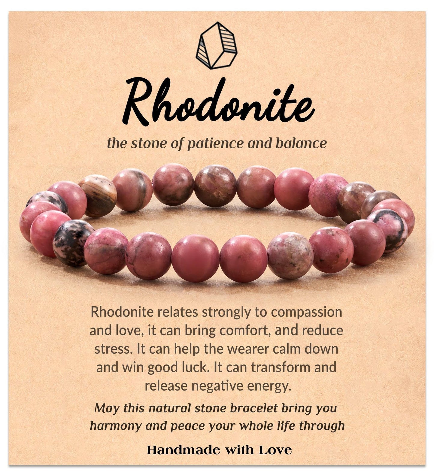 Natural Stone Elastic String Beaded Green Bracelets