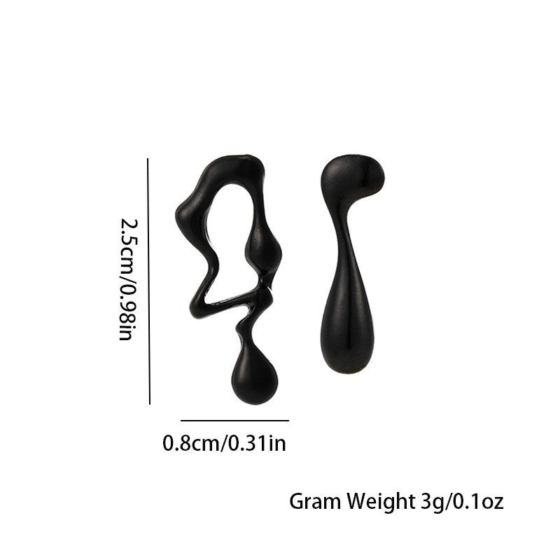 Irregular Line Water Drop Small Jewelry Earrings