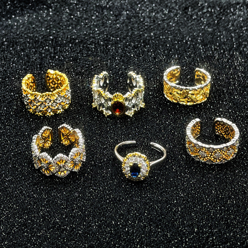 Women's Niche Palace Style Open Light Luxury Rings