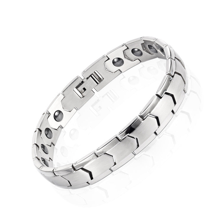 Women's & Men's Stainless Steel Energy Magnetic Titanium Ornament Bracelets