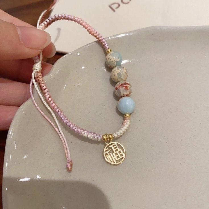 Women's Rope Stone Beaded Couple Girlfriends Vintage Bracelets