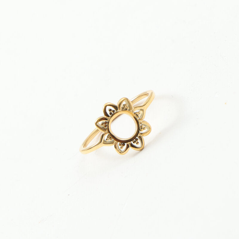 Sunflower Flower Titanium Steel Gold Plating Bracelets