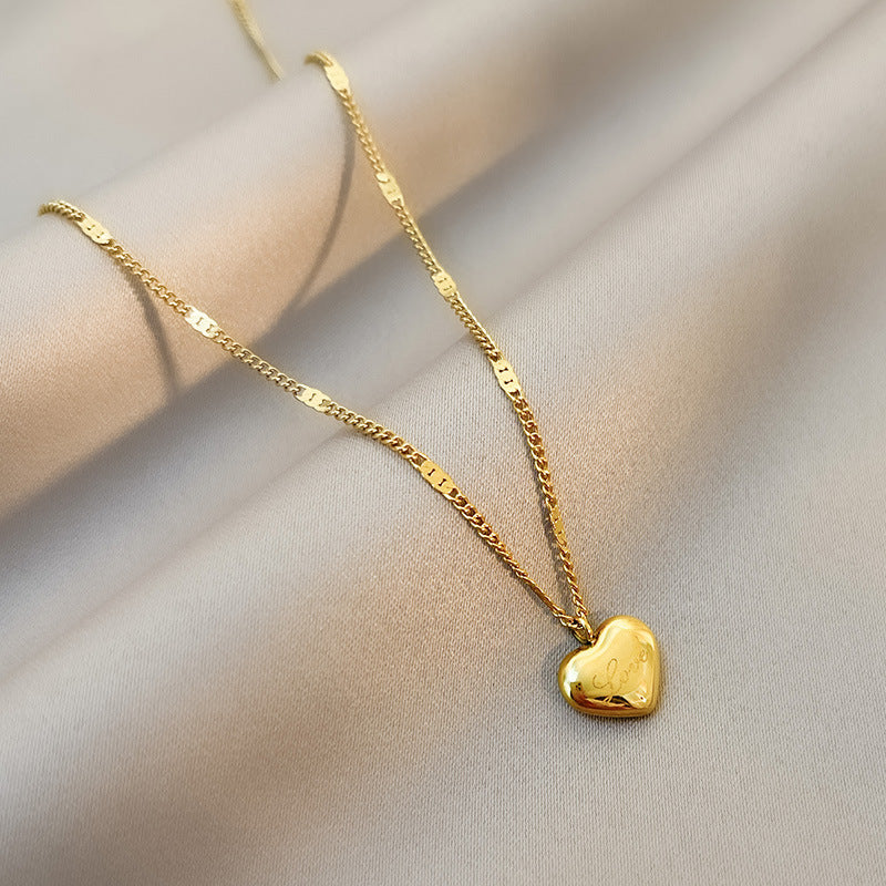 Chain Simple Temperament Entry Lux Peach Necklaces
