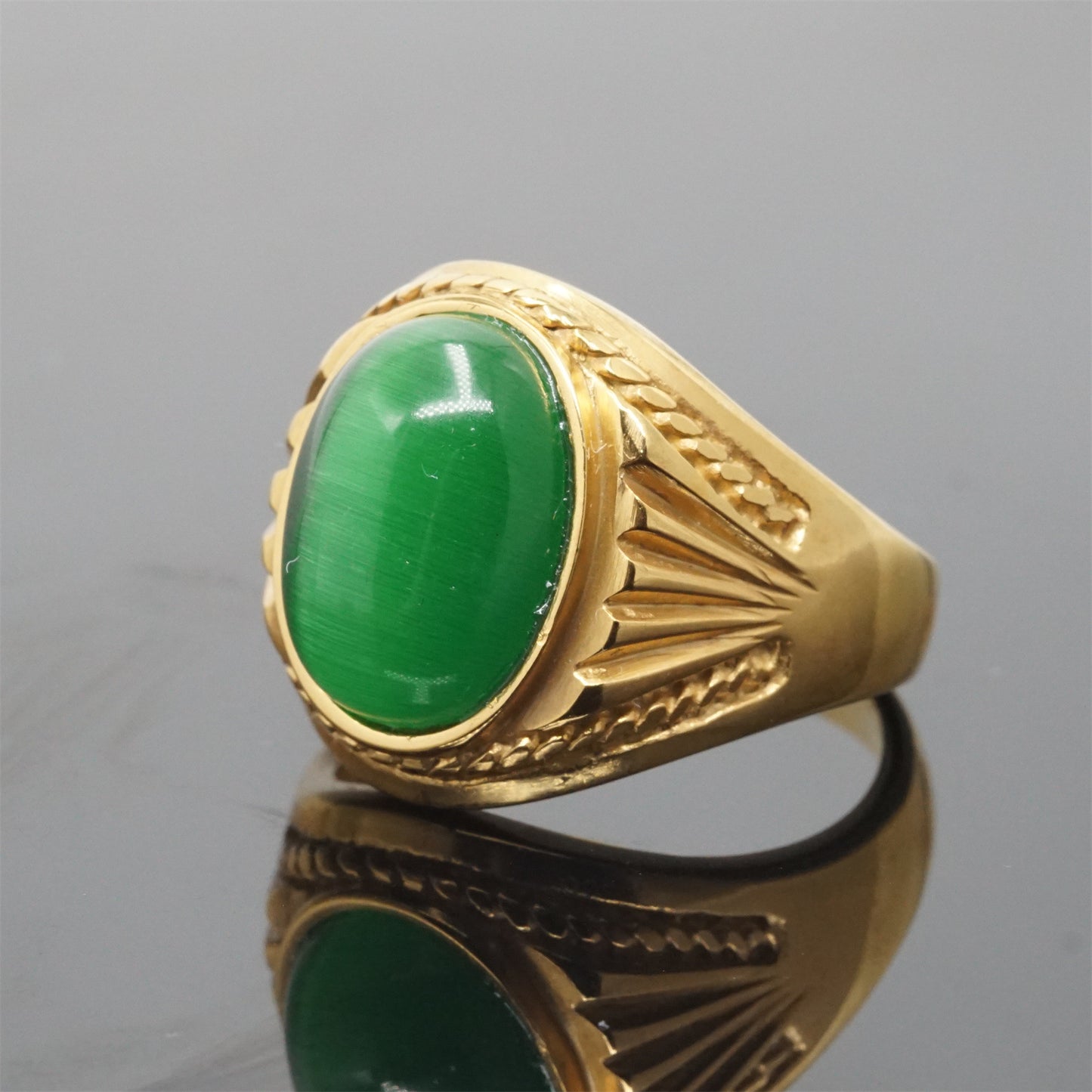 Women's & Men's Trendy Titanium Steel Inlaid Graceful Fashionable Rings