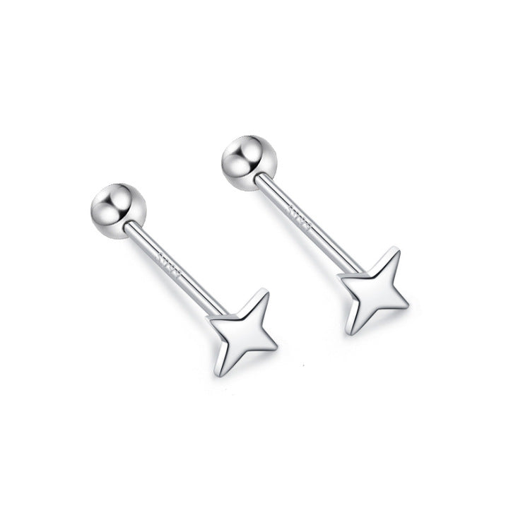 Pure Ear Korean Style Niche Screw Sleeping No Earrings