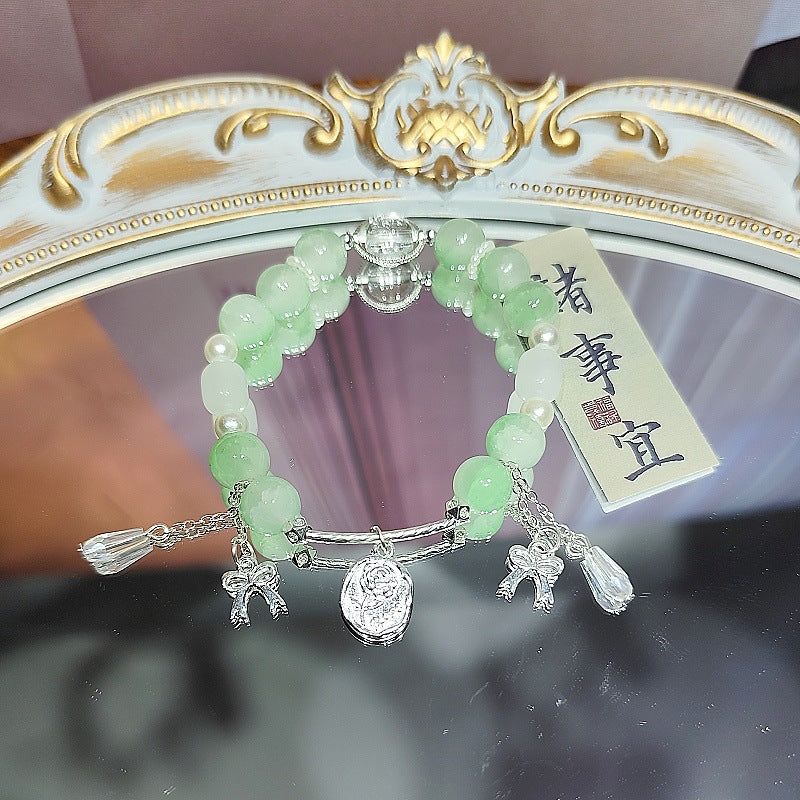 Tulip Glazed Flower Chinese Style Design Bracelets