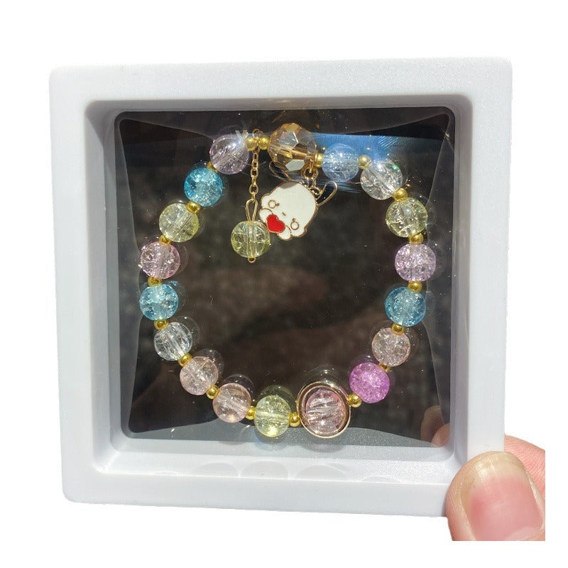 Cartoon String Beads Crystal Gift Box Bracelets