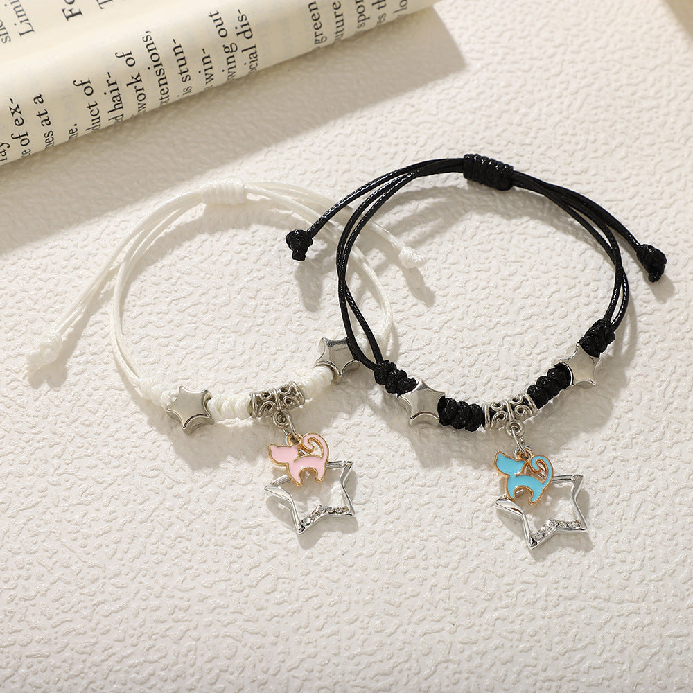 Women's & Men's Woven Couple Pair Female Friends Sisters Bracelets