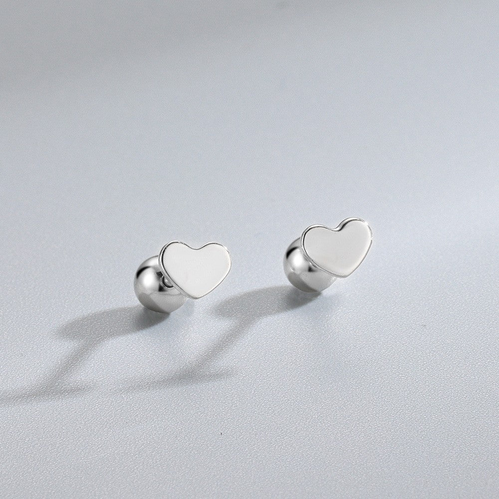 Sier Ear Bone Female Screw Tightening Rings