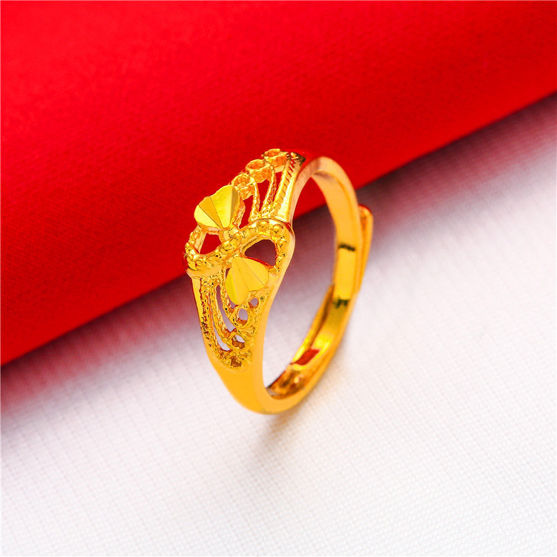 Women's Plated Simulation Gold Jewelry Rose Vietnam Rings