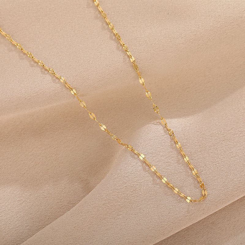 Women's Titanium Steel Chain Rose Gold Fashion Simple Clavicle Necklaces