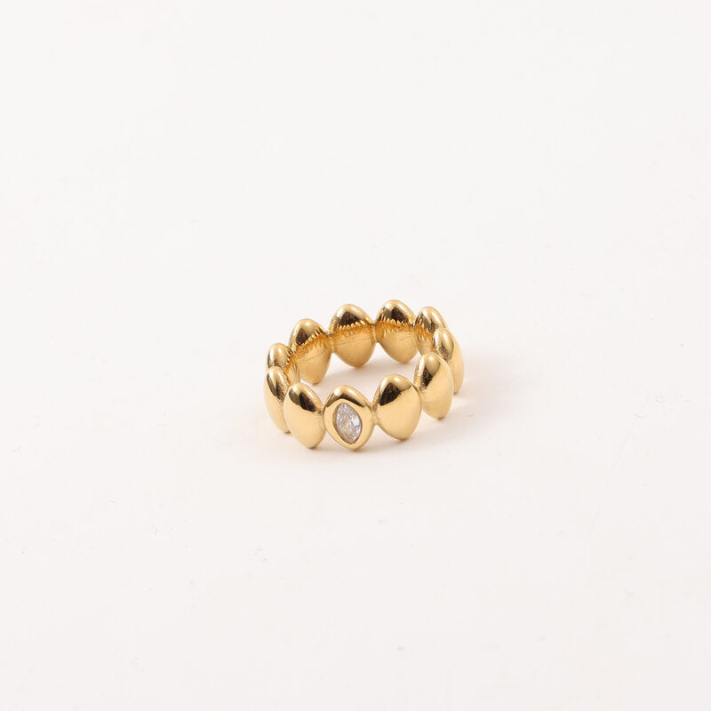 Punk Tear Drop Zircon Titanium Steel Bracelets