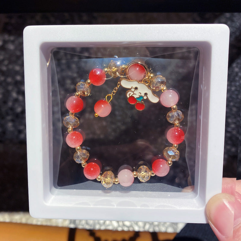 Cartoon String Beads Crystal Gift Box Bracelets
