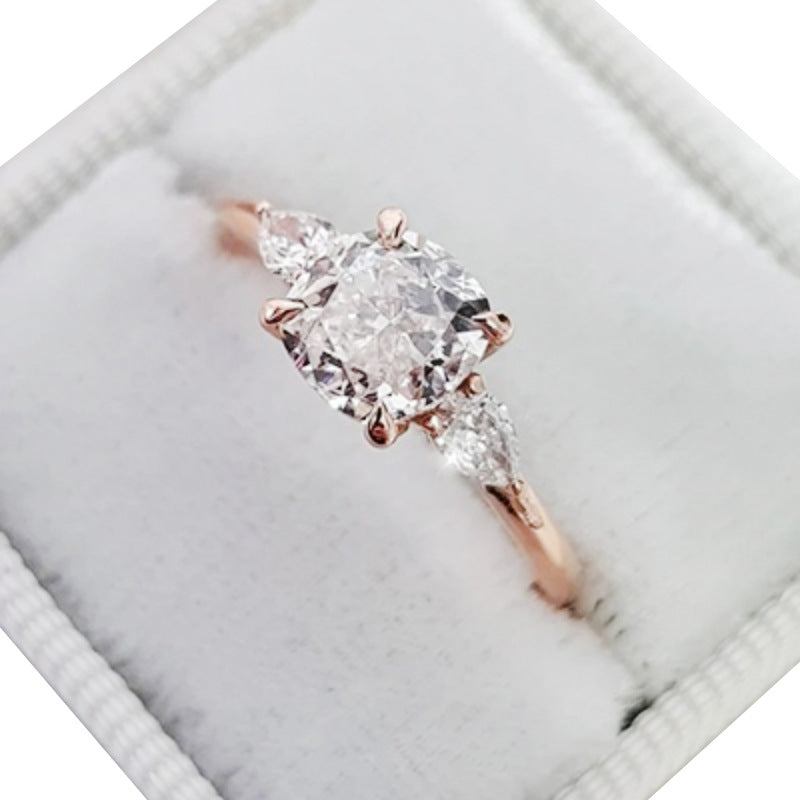 Women's Elegant Diamond Artificial Wedding Fashion Personality Rings