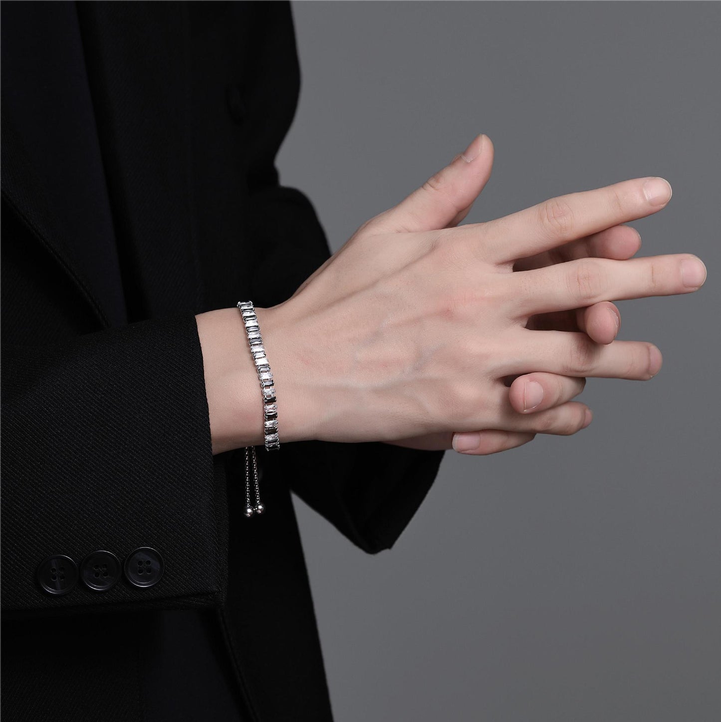 Square Zircon Adjustable Female Simple Light Bracelets