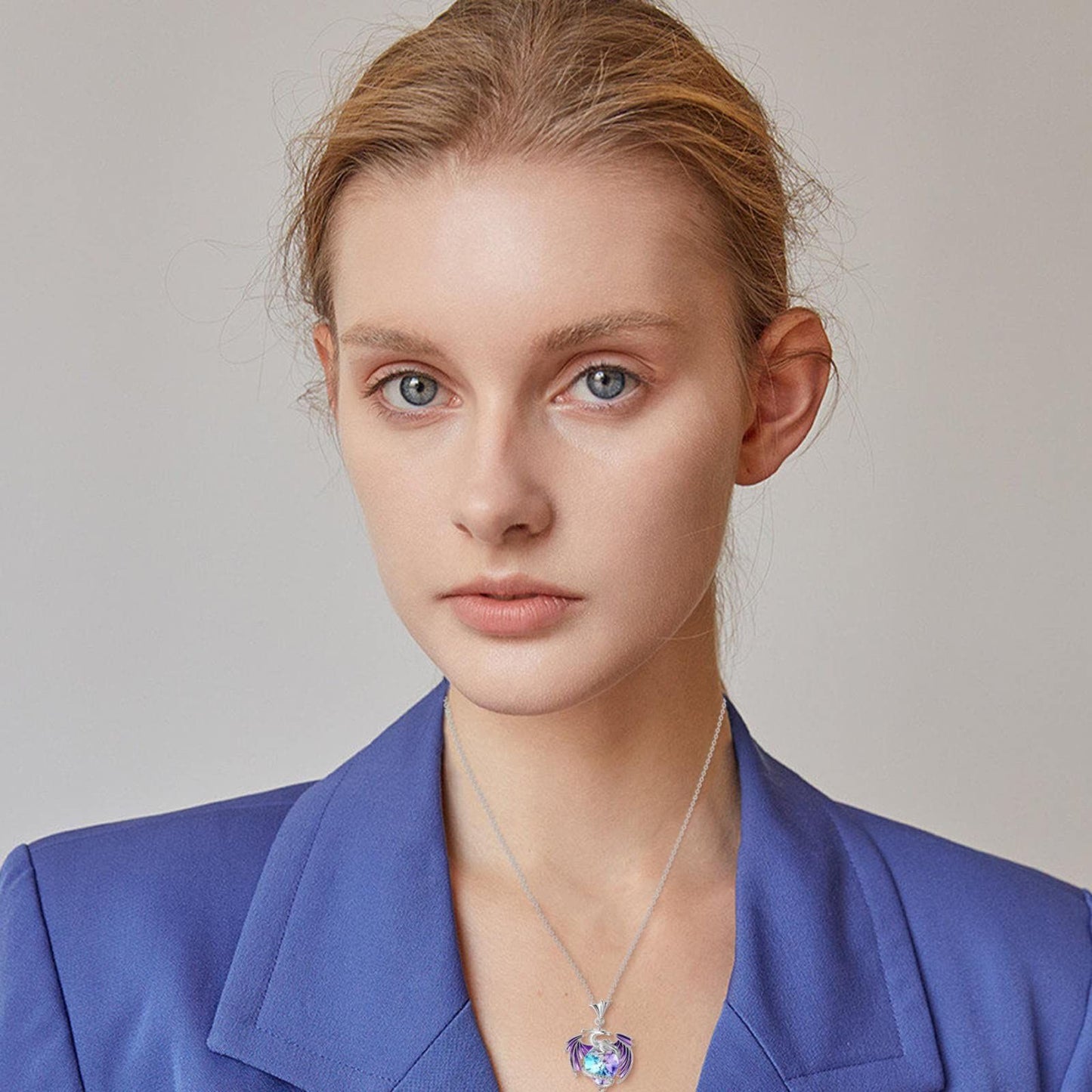 Attractive Durable Slouchy Dragon Heart-shaped Accessories Necklaces