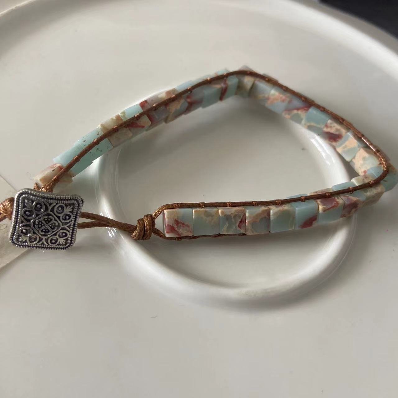 Ornament Emperor Stone Hand-woven Leather Bohemian Bracelets