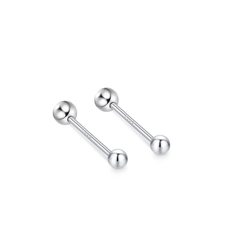 Pure Ear Korean Style Niche Screw Sleeping No Earrings