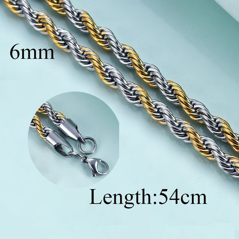 Innovative Simple Stainless Steel Twist Fashion Necklaces