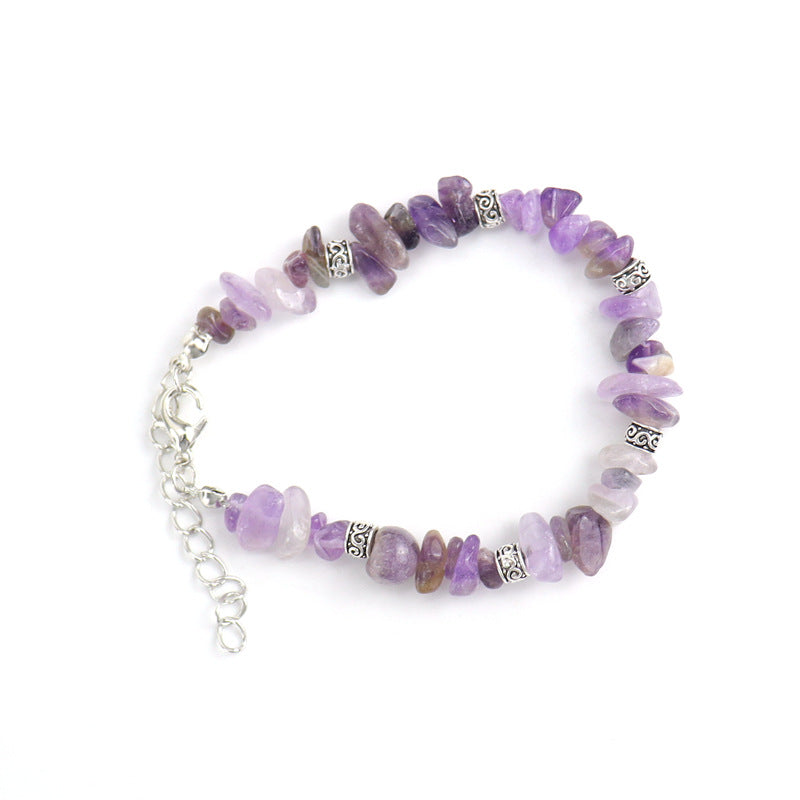 Handmade Beaded Natural Stone Crystal Gravel Bracelets