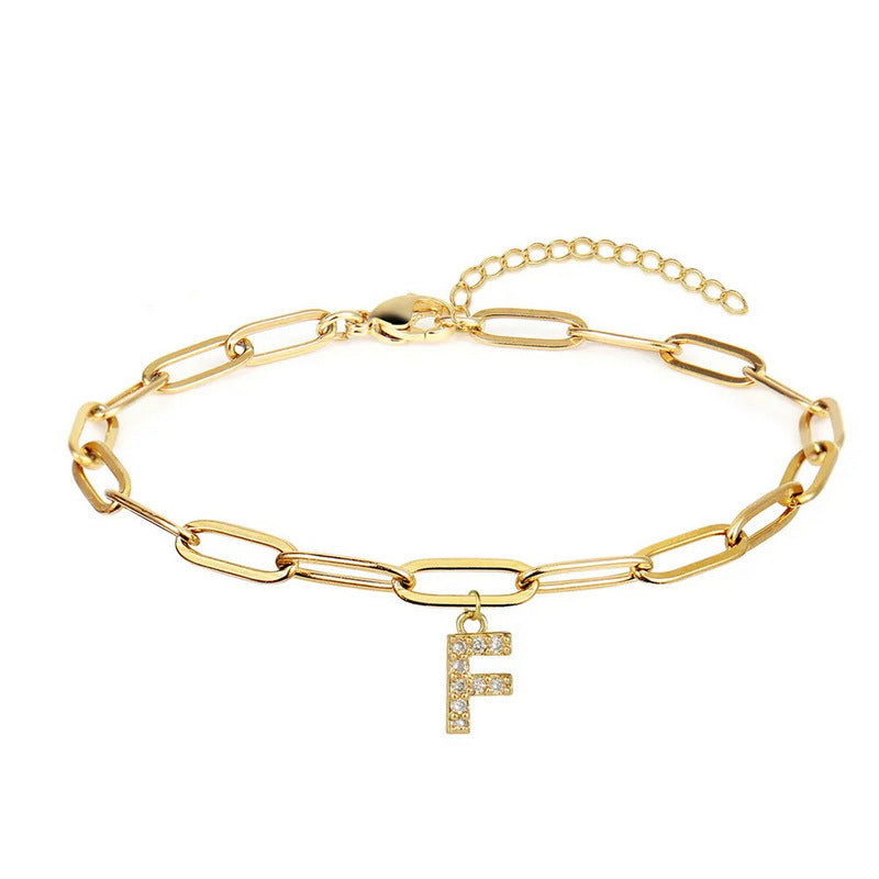 Personality Letter Elegant Fashion Diamond Alloy Bracelets