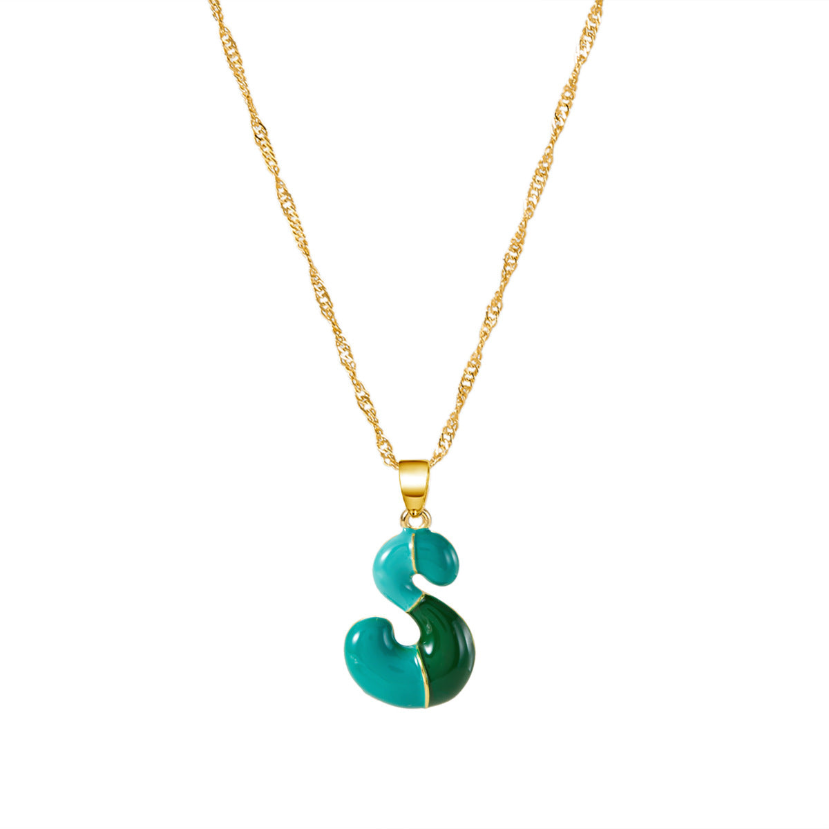 Letter Fashionable Dopamine Color Bubble Clavicle Necklaces