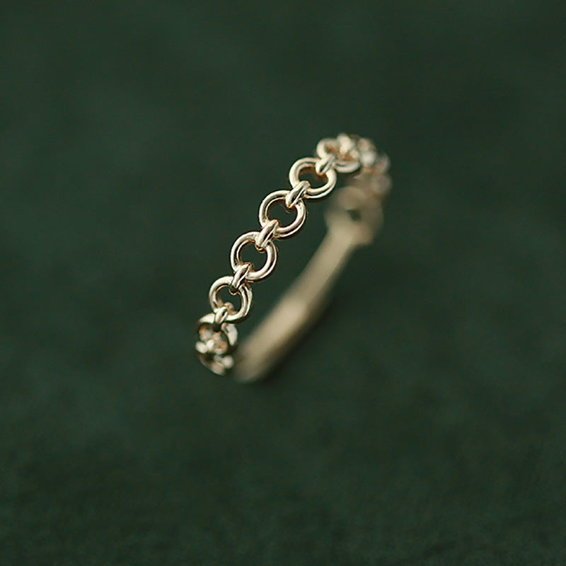 Women's Sier Korean Simple Opening Affordable Luxury Rings
