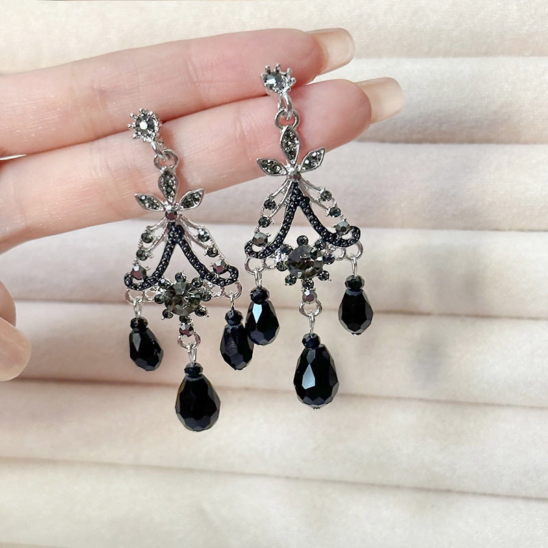 Flower Water Drop Chinese Bamboo Sweet Temperamental Minority Earrings