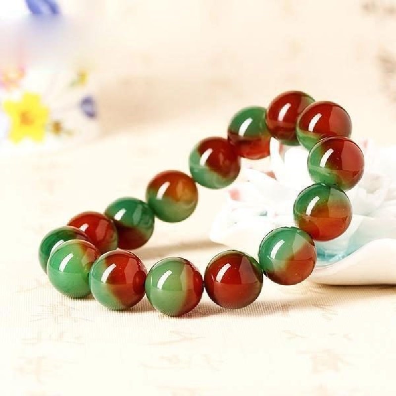 Agate Red Green Live Broadcast Scenic Bracelets